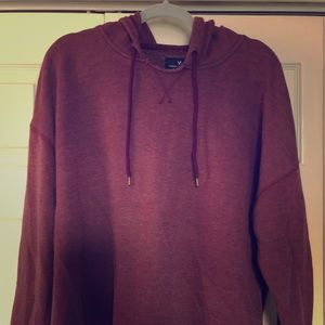 Raw Edge American Eagle Maroon Hoodie